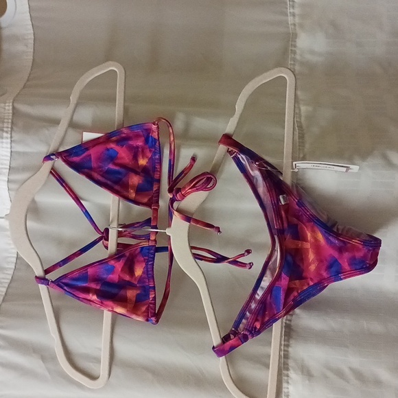 Wicked Weasel Bikini. Small. Purple, Pink, Orange & Red Tie Dye Pattern. NWT. - Picture 7 of 8